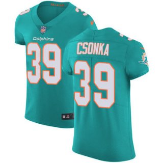 Nike Miami Dolphins #39 Larry Csonka Aqua Green Team Color Men's Stitched NFL Vapor Untouchable Elite Jersey