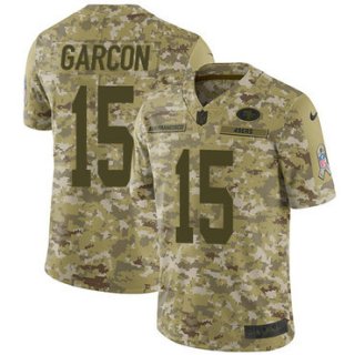 Nike 49ers #15 Pierre Garcon Camo Men's Stitched NFL Limited 2018 Salute To Service Jersey