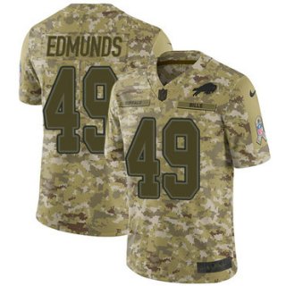 Nike Bills #49 Tremaine Edmunds Camo Men's Stitched NFL Limited 2018 Salute To Service Jersey