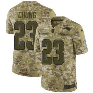 Nike Patriots #23 Patrick Chung Camo Men's Stitched NFL Limited 2018 Salute To Service Jersey