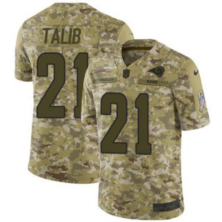 Nike Rams #21 Aqib Talib Camo Men's Stitched NFL Limited 2018 Salute To Service Jersey