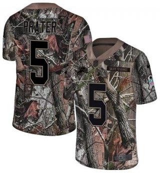 Nike Lions #5 Matt Prater Camo Men's Stitched NFL Limited Rush Realtree Jersey