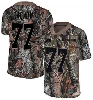 Nike Lions #77 Frank Ragnow Camo Men's Stitched NFL Limited Rush Realtree Jersey