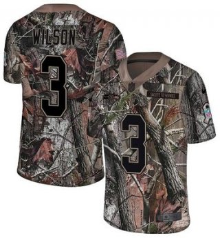 Nike Seahawks #3 Russell Wilson Camo Men's Stitched NFL Limited Rush Realtree Jersey