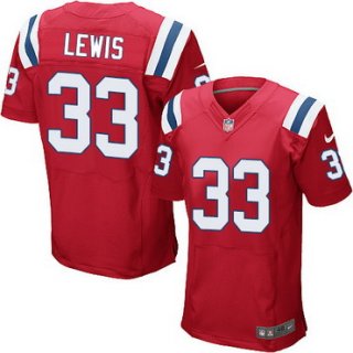 Men's New England Patriots #33 Dion Lewis Red Alternate NFL Nike Elite Jersey