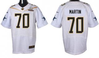 Men's Dallas Cowboys #70 Zack Martin White 2016 Pro Bowl Nike Elite Jersey