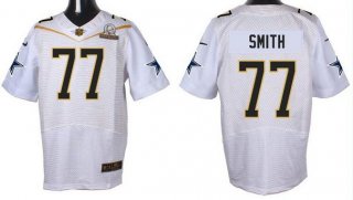 Men's Dallas Cowboys #77 Tyron Smith White 2016 Pro Bowl Nike Elite Jersey