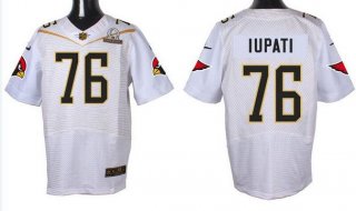 Men's Arizona Cardinals #76 Mike Iupati White 2016 Pro Bowl Nike Elite Jersey