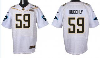 Men's Carolina Panthers #59 Luke Kuechly White 2016 Pro Bowl Nike Elite Jersey