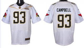 Men's Arizona Cardinals #93 Calais Campbell White 2016 Pro Bowl Nike Elite Jersey