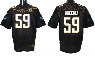 Men's Carolina Panthers #59 Luke Kuechly Black 2016 Pro Bowl Nike Elite Jersey