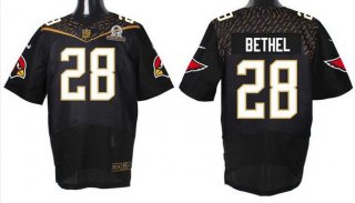 Men's Arizona Cardinals #28 Justin Bethel Black 2016 Pro Bowl Nike Elite Jersey