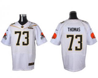 Men's Cleveland Browns #73 Joe Thomas White 2016 Pro Bowl Nike Elite Jersey