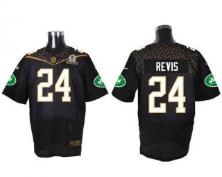 Men's New York Jets #24 Darrelle Revis Black 2016 Pro Bowl Nike Elite Jersey