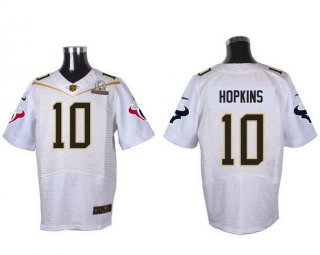 Men's Houston Texans #10 DeAndre Hopkins White 2016 Pro Bowl Nike Elite Jersey