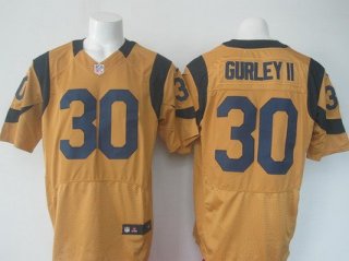 Men's St. Louis Rams #30 Todd Gurley II Nike Gold Color Rush 2015 NFL Elite Jersey