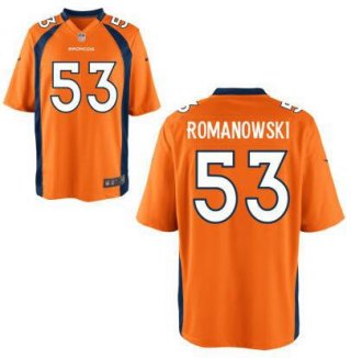 Men's Denver Broncos Retired Player #53 Bill Romanowski OrangeNFL Nike Elite Jersey