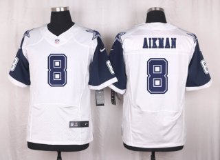 Men's Dallas Cowboys #8 Troy Aikman Nike White Color Rush 2015 NFL Elite Jersey