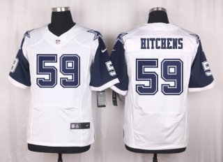 Men's Dallas Cowboys #59 Anthony Hitchens Nike White Color Rush 2015 NFL Elite Jersey