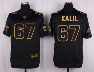 Nike Panthers #67 Ryan Kalil Black Men's Stitched NFL Elite Pro Line Gold Collection Jersey