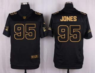 Nike Patriots #95 Chandler Jones Black Men's Stitched NFL Elite Pro Line Gold Collection Jersey