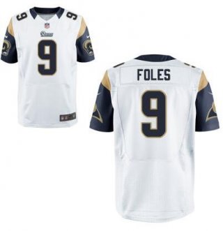 Men's Los Angeles Rams #9 Nick Foles White Road NFL Nike Elite Jersey