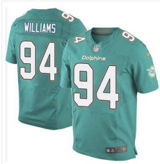 Nike Dolphins #94 Mario Williams Aqua Green Team Color Men's Stitched NFL New Elite Jersey