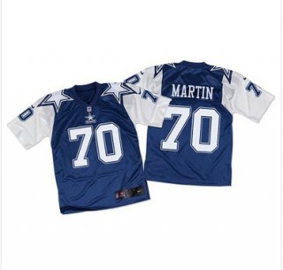 Nike Cowboys #70 Zack Martin Navy BlueWhite Throwback Men's Stitched NFL Elite Jersey