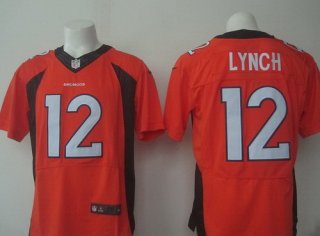 Men's Denver Broncos #12 Paxton Lynch Orange Team Color NFL Nike Elite Jersey