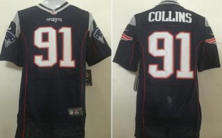 Men's New England Patriots #91 Jamie Collins Navy Blue Team Color 2015 NFL Nike Elite Jersey