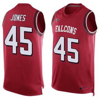 Men's Atlanta Falcons #45 Deion Jones Red Hot Pressing Player Name & Number Nike NFL Tank Top Jersey