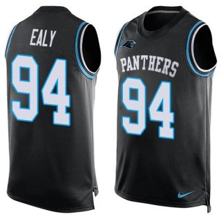 Men's Carolina Panthers #94 Kony Ealy Black Hot Pressing Player Name & Number Nike NFL Tank Top Jersey