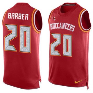 Men's Tampa Bay Buccaneers #20 Ronde Barber Red Hot Pressing Player Name & Number Nike NFL Tank Top Jersey