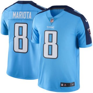 Men's Tennessee Titans #8 Marcus Mariota Nike Light Blue Color Rush Limited Jersey