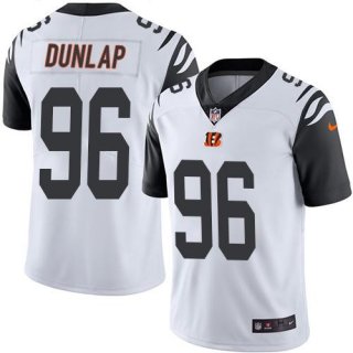 Nike Bengals #96 Carlos Dunlap White Men's Stitched NFL Limited Rush Jersey