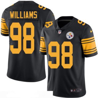 Men's Pittsburgh Steelers #98 Vince Williams Black 2016 Color Rush Stitched NFL Nike Limited Jersey