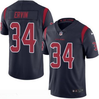 Men's Houston Texans #34 Tyler Ervin Navy Blue 2016 Color Rush Stitched NFL Nike Limited Jersey