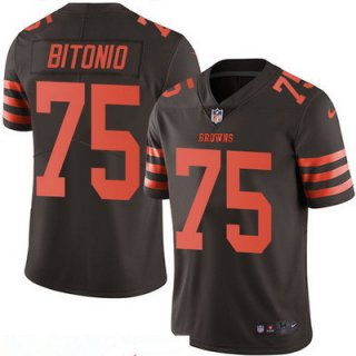 Men's Cleveland Browns #75 Joel Bitonio Brown 2016 Color Rush Stitched NFL Nike Limited Jersey