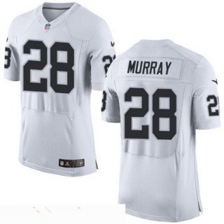 Men's Oakland Raiders #28 Latavius Murray NEW White Road Stitched NFL Nike Elite Jersey