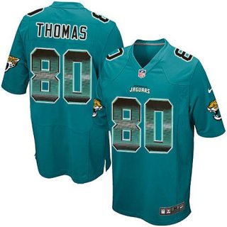 Nike Jaguars #80 Julius Thomas Teal Green Team Color Men's Stitched NFL Limited Strobe Jersey