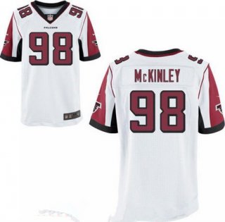 Men's 2017 NFL Draft Atlanta Falcons #98 Takkarist McKinley White Road Stitched NFL Nike Elite Jersey