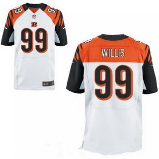 Men's 2017 NFL Draft Cincinnati Bengals #99 Jordan Willis White Road Stitched NFL Nike Elite Jersey