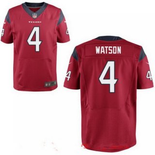 Men's 2017 NFL Draft Houston Texans #4 Deshaun Watson Red Team Color Stitched NFL Nike Elite Jersey