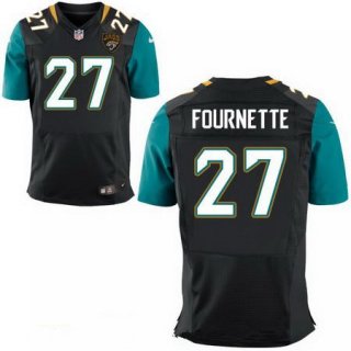 Men's 2017 NFL Draft Jacksonville Jaguars #27 Leonard Fournette Black Alternate Stitched NFL Nike Elite Jersey