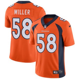 Nike Denver Broncos #58 Von Miller Orange Team Color Men's Stitched NFL Vapor Untouchable Limited Jersey