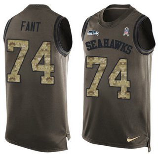 Nike Seattle Seahawks #74 George Fant Green Men's Stitched NFL Limited Salute To Service Tank Top Jersey