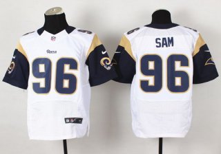 Nike St. Louis Rams #96 Michael Sam White Elite Jersey