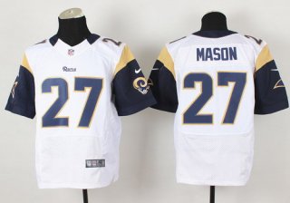 Nike St. Louis Rams #27 Tre Mason White Elite Jersey