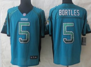 Nike Jacksonville Jaguars #5 Blake Bortles Drift Fashion Green Elite Jersey