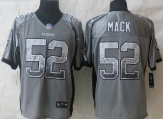 Nike Oakland Raiders #52 Khalil Mack Drift Fashion Gray Elite Jersey